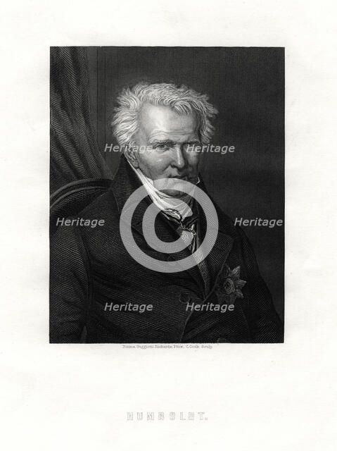Alexander von Humboldt, (1769-1859), German naturalist and explorer, 19th century. Artist: C Cook