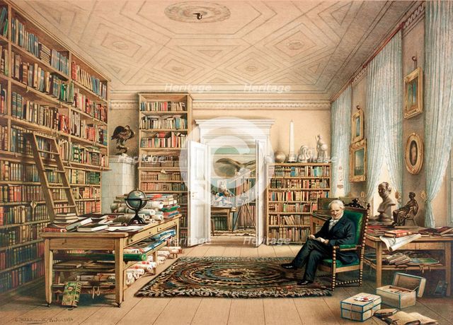 Alexander von Humboldt at his Library, 1856.