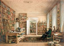Alexander von Humboldt at his Library, 1856