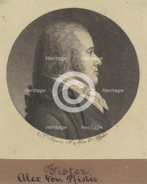 Alexander von Pfister, 1796-1797. Creator: Charles Balthazar Julien Févret de Saint-Mémin.