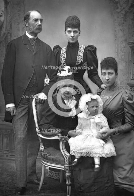 Alexandra (1844-1925), Princess of Wales and members of her family. Artist: Unknown