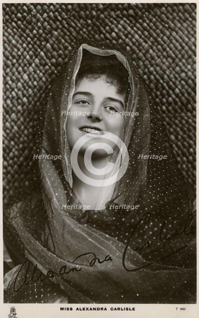 Alexandra Carlisle, British actress, c1900s-c1910s.  Creator: Raphael Tuck & Sons.