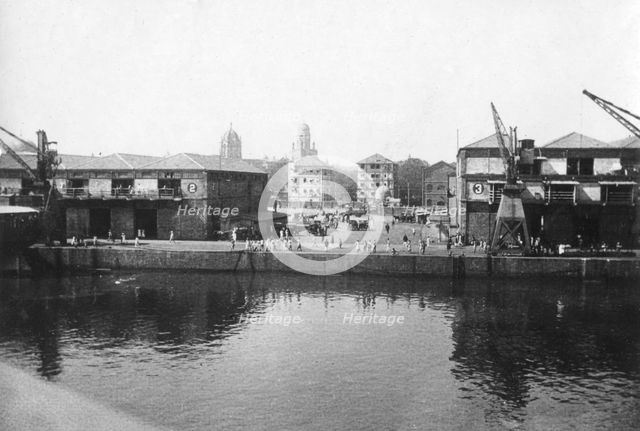 Alexandra Dock, Bombay, India, 1917. Artist: Unknown