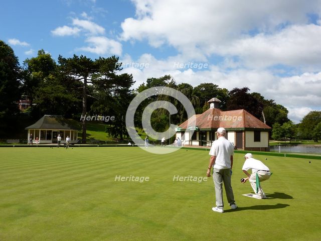 Alexandra Park, Alexandra and Clive Green Bowls Clubs, St Helen's Road, Hastings, East Sussex, 2010. Creator: Simon Inglis.