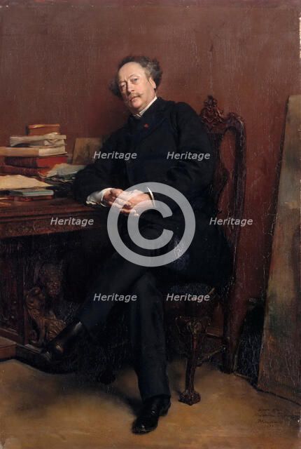 Alexandre Dumas, fils (1824-1895). Artist: Meissonier, Ernest Jean Louis (1815-1891)