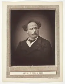 Alexandre Dumas, fils (French novelist and playwright, 1824-1895), 1875/76. Creator: Fontaine