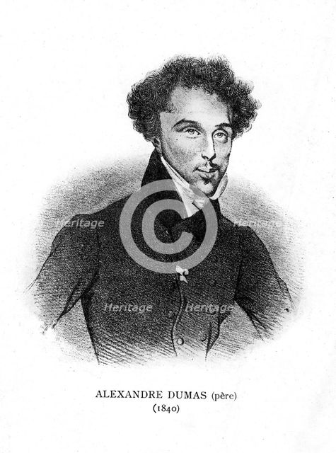 Alexandre Dumas the Elder, French novelist and playwright, 1840. Artist: Unknown