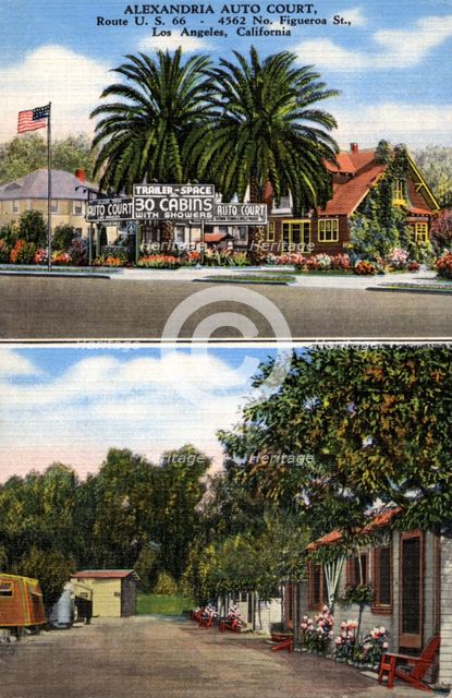 Alexandria Auto Court motel, Los Angeles, California, USA, 1941. Artist: Unknown