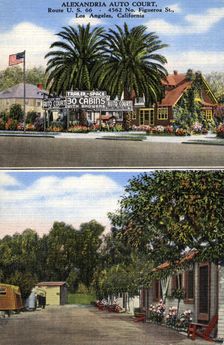 Alexandria Auto Court motel, Los Angeles, California, USA, 1941