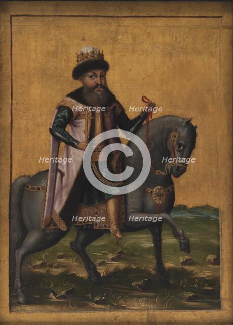 Alexei Mikhailovich (1645-76), Russian tsar; Russian image, equestrian figure, 1650-1700. Creator: Unknown.