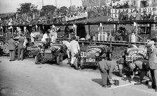 Alfa Romeos in the pits at the RAC TT Race, Ards Circuit, Belfast, 1929 Artist: Bill Brunell