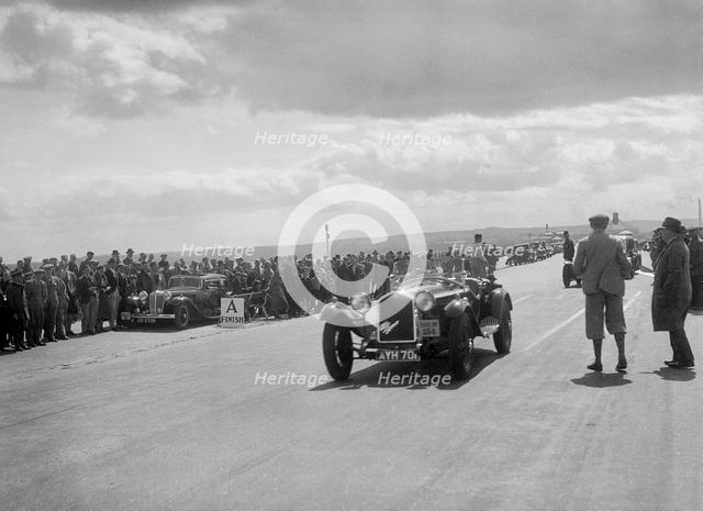 Alfa Romeo 6C of J Street competing in the RSAC Scottish Rally, 1934. Artist: Bill Brunell.