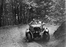 Alfa Romeo 22/90 of M Chambers, B&HMC Brighton-Beer Trial, Fingle Bridge Hill, Devon, 1934. Artist: Bill Brunell