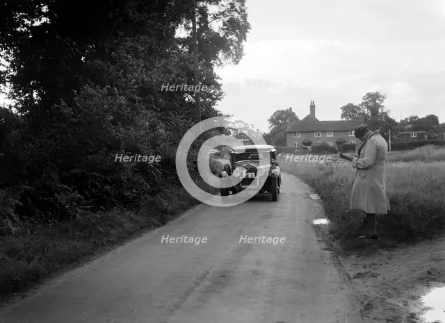 Alfa Romeo taking part in a First Aid Nursing Yeomanry trial or rally, 1931. Artist: Bill Brunell.