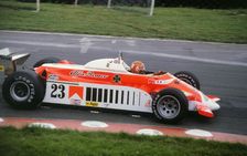 Alfa Romeo Tipo 179, Giacomelli, 1980 British Grand Prix at Brands Hatch. Creator: Unknown