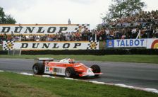 Alfa Romeo Tipo 179, Giacomelli, 1980 British Grand Prix at Brands Hatch. Creator: Unknown