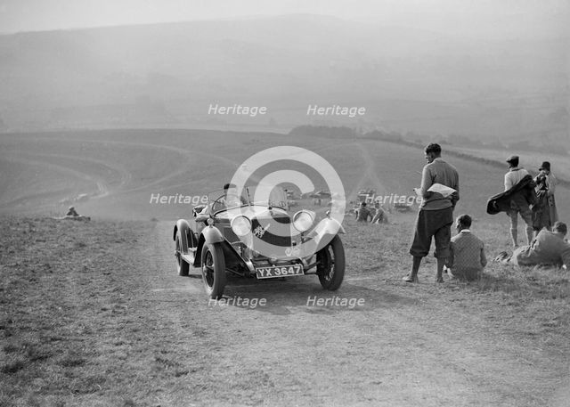 Alfa Romeo competing in the Brighton & Hove Motor Club Trial, 1920s. Artist: Bill Brunell.