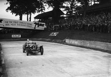 Alfa Romeo racing at Brooklands, 1938 or 1939. Artist: Bill Brunell