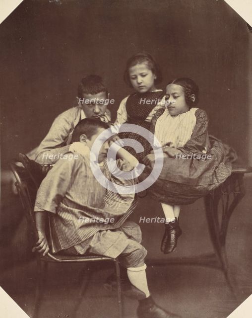 Alfons, Eugen, Marie, and Hermine Antoine, 1850s-60s. Creator: Franz Antoine.