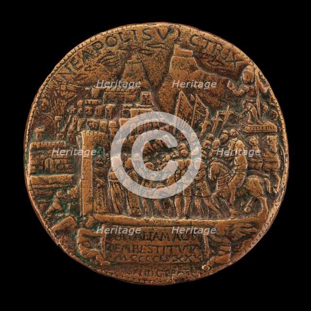 Alfonso's Triumphal Entry into Naples [reverse], 1481. Creator: Andrea Guacialoti.