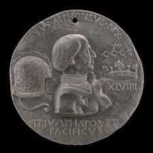 Alfonso V of Aragon, 1394-1458, King of Naples and Sicily 1443 [obverse], 1449. Creator: Pisanello