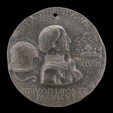 Alfonso V of Aragon, 1394-1458, King of Naples and Sicily 1443 [obverse], 1449. Creator: Pisanello