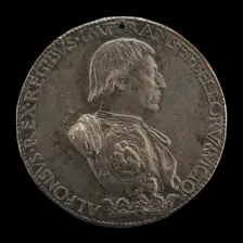 Alfonso V of Aragon, 1396-1458, King of Naples and Sicily 1443 [obverse], 1458. Creator: Cristoforo di Geremia