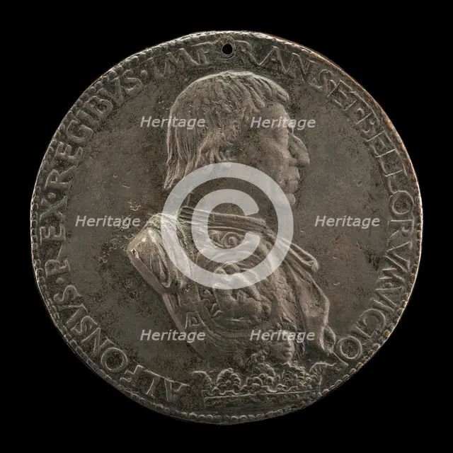 Alfonso V of Aragon, 1396-1458, King of Naples and Sicily 1443 [obverse], 1458. Creator: Cristoforo di Geremia.
