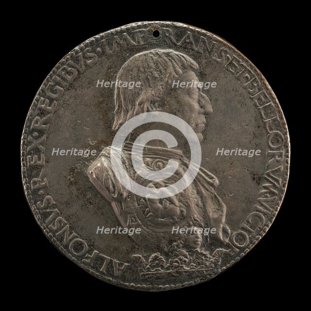 Alfonso V of Aragon, 1396-1458, King of Naples and Sicily 1443 [obverse], 1458. Creator: Cristoforo di Geremia.