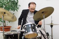 Alfonso Vitale, Stuart Henderson Quartet, Clocktower Cafe Jazz Club, Croydon, London, April 2025. Creator: Brian O'Connor