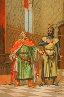 Alfonso X of Castile and Leon (1221-1284) and his son Sancho IV (1258-1295), 1889. Creator: Juan Alaminos