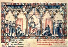 Alfonso X The Sage (1221-1284), king of Castile and Leon,miniada page of his work The Cantigas…