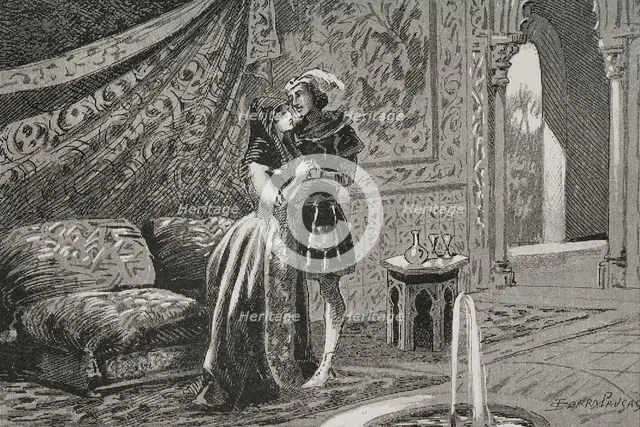 Alfonso XI of Castile (1311-1350), so-called "the Avenger", 1890.  Creator: Joan Serra y Pausas.