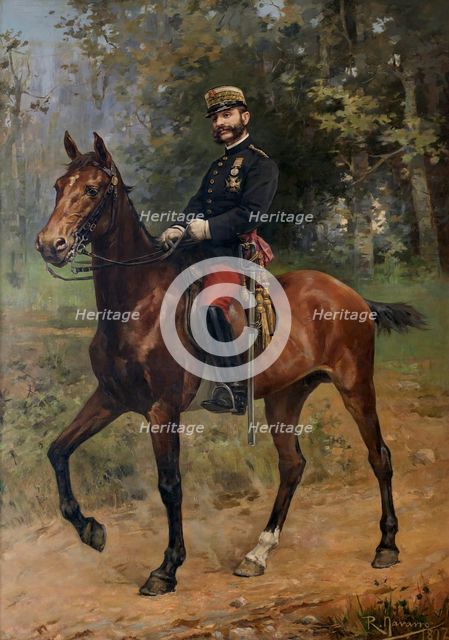 Alfonso XII on horseback, 1897. Creator: Román Navarro García de Vinuesa.
