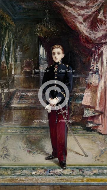 Alfonso XIII, cadet, 1901. Creator: Ignacio Pinazo Camarlench.