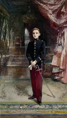 Alfonso XIII, cadet, 1901. Creator: Ignacio Pinazo Camarlench