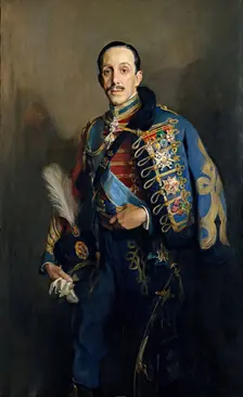 Alfonso XIII in hussar uniform, 1927. Creator: Philip A de Laszlo