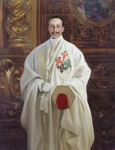Alfonso XIII in the Habit of Grand Master of the Military Orders, 1928. Creator: Carlos Vázquez Úbeda
