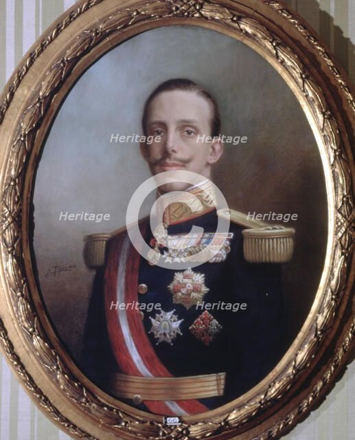 Alfonso XIII, King of Spain. (1886-1941), oil painting of 1911.