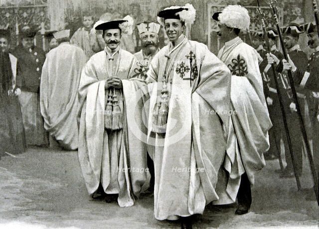 Alfonso XIII, King of Spain. (1886-1941) with the 'Uniform Order of Calatrava' published in Illus…