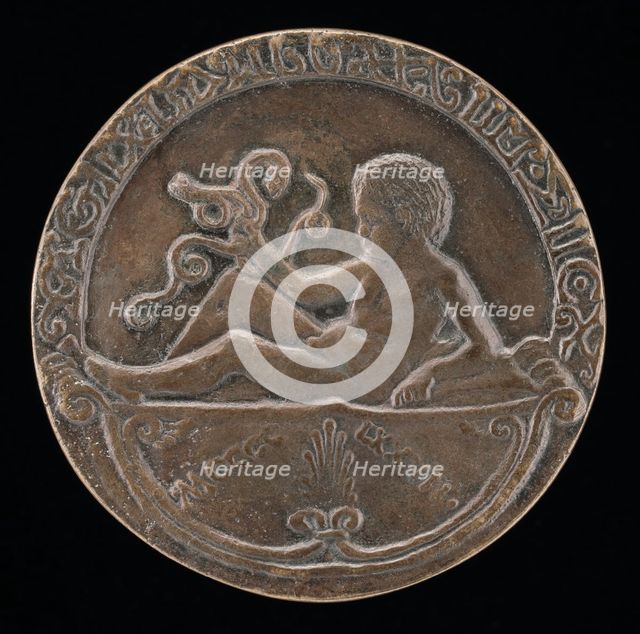 Alfonso as Infant Hercules [reverse], 1477. Creator: Unknown.