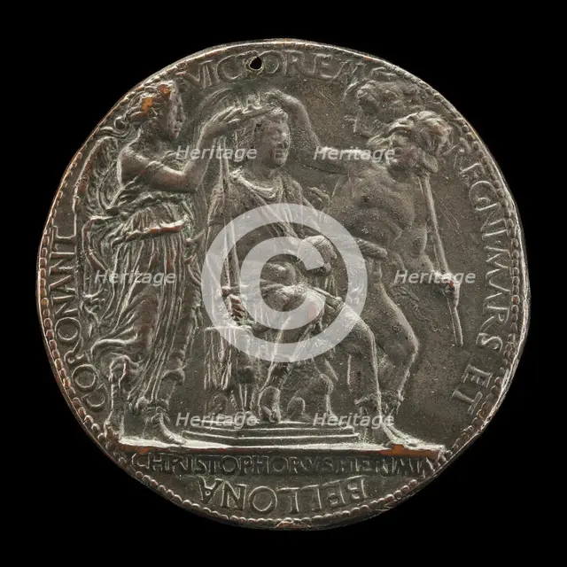 Alfonso Crowned by Mars and Bellona [reverse], 1458. Creator: Cristoforo di Geremia.