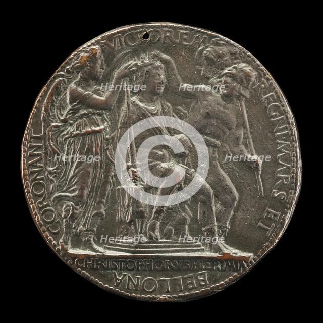 Alfonso Crowned by Mars and Bellona [reverse], 1458. Creator: Cristoforo di Geremia.