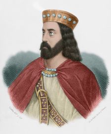 Alfonso I of Asturias, called the Catholic, (693-757), King of Asturias, (739-757), 1869. Creator: Santiago Llanta