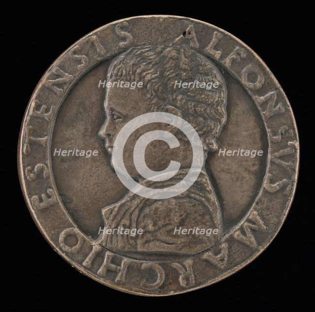 Alfonso I d'Este, 1476-1534 [obverse], 1477. Creator: Unknown.