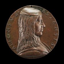 Alfonso I d'Este, 1476-1534, 3rd Duke of Ferrara, Modena and Reggio 1505 [obverse], 1492. Creator: Niccolo Fiorentino