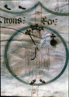 Alfonso II The Chaste (1154 - 1196), King of Catalonia and Aragon, miniature of the 15th centur…