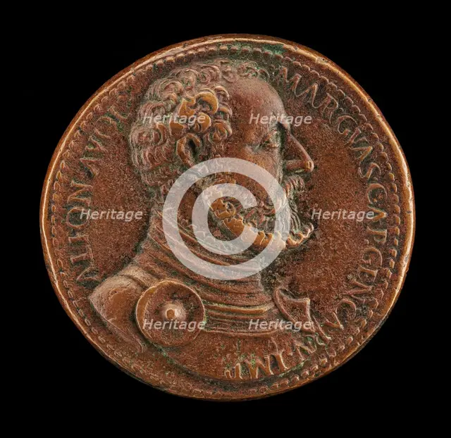 Alfonso II d'Avalos, 1502-1546, Marquess of Vasto [obverse]. Creator: Giovanni da Cavino.