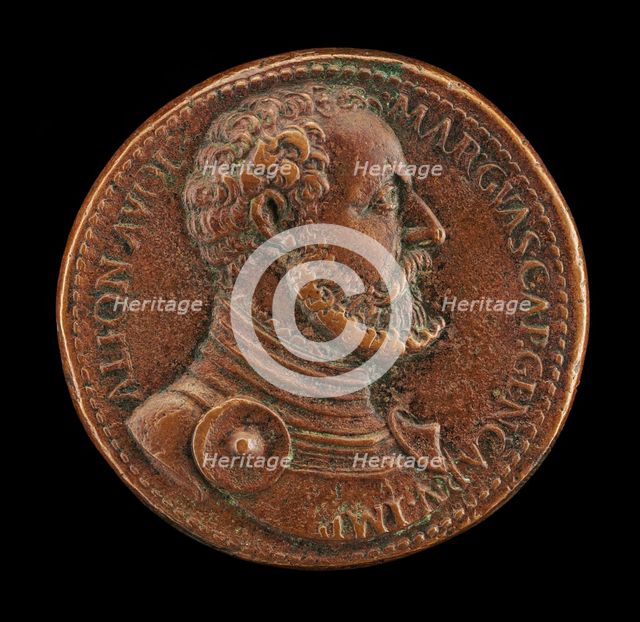 Alfonso II d'Avalos, 1502-1546, Marquess of Vasto [obverse]. Creator: Giovanni da Cavino.