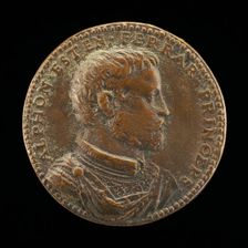 Alfonso II d'Este, 1533-1597, 5th Duke of Ferrara 1559 [obverse], 1552/1590. Creator: Domenico Poggini